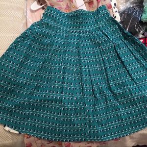 SOLD Emily and Fin Phoebe Skirt in Teal Sailboats